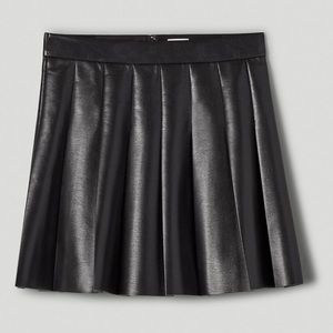 Olive Skirt Vegan Leather